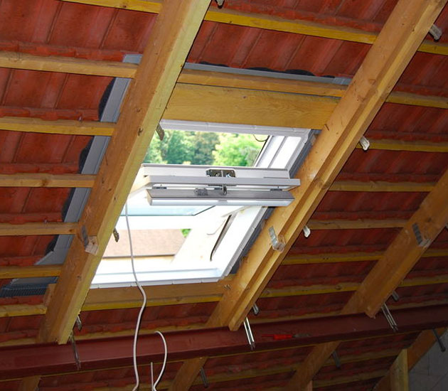 la pose de velux 45